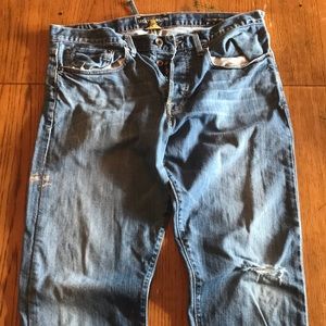 Lucky Brand 121 Heritage Slim 36x32 distressed